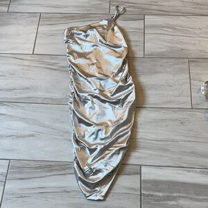 Forever 21 Metallic Silver Dress